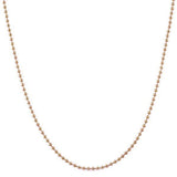 2MM Rose Gold Plated Bead Chain