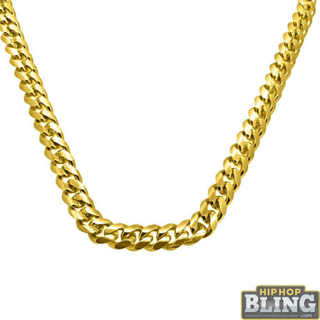 Tri Color Canary Blue & White Ice Bling Bling 4 Row Chain