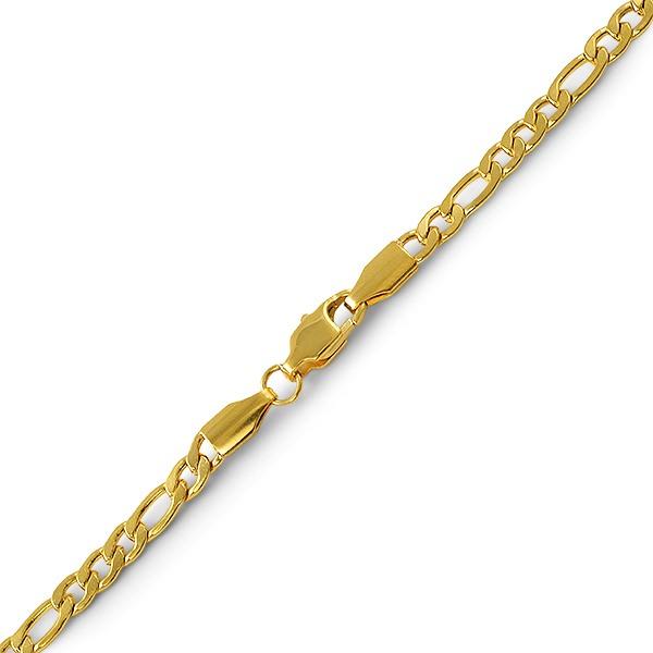 Figaro IP Gold Stainless Steel Bracelet 4MM