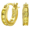 Channel Hoop Lemonade Canary CZ Bling Bling Earrings