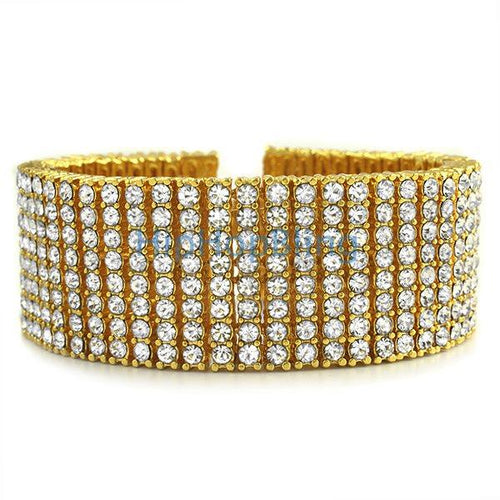 8 Row Gold Bling Bling Bracelet