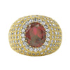 Lab Ruby Masterpiece Bling Bling Micro Pave Ring