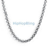 3D Bling Bling Rhodium Chain
