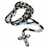 Bling Bling High End White Disco Ball Rosary Necklace