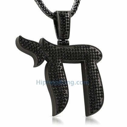 Chai Black Bling Bling Pendant