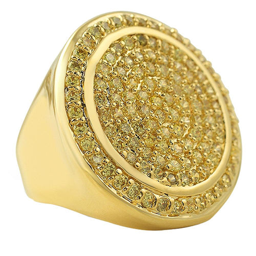 Lemonade Mega Circles of Ice Micro Pave Ring