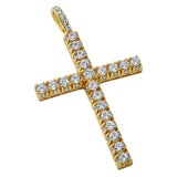 3D Bling Bling Gold Tennis CZ Cross