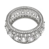 .925 Silver Bling Bling Royal 360 Eternity Band Rhodium CZ Ring