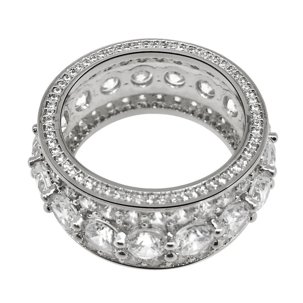 Bling Bling Royal 360 Eternity Band Rhodium CZ Ring