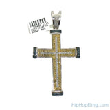 3 Color Diamond Large Mens Cross 1.79 Carats