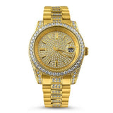 The Executive Gold Steel CZ Watch