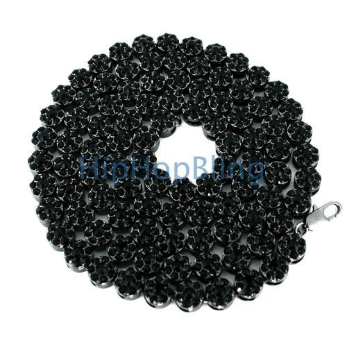 Bling Bling Chain Cluster Black on Black 750+ Stones