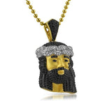 Gold .925 Sterling Silver Detailed Mini Jesus Pendant