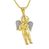 Diamond Mini Cherub Angel Pendant