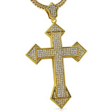 XL Dagger Bling Gold Cross