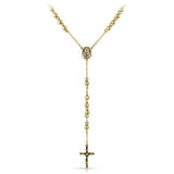 Rosary Necklace Gold Stainless Steel