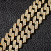 Yellow Gold 20MM Sharp Cuban Bling Bling Chain