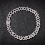 White Gold 20MM Sharp Cuban Bling Bling Chain