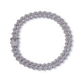 White Gold 20MM Sharp Cuban Bling Bling Chain