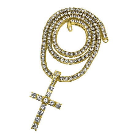 Gold Bling Bling Rounded Ankh Cross Special