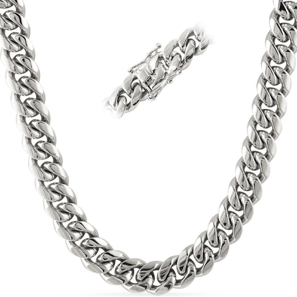 No Fade Miami Cuban Chain Stainless Steel 12MM