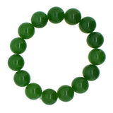 14MM Polished Natural jade Bead Bracelet Asian
