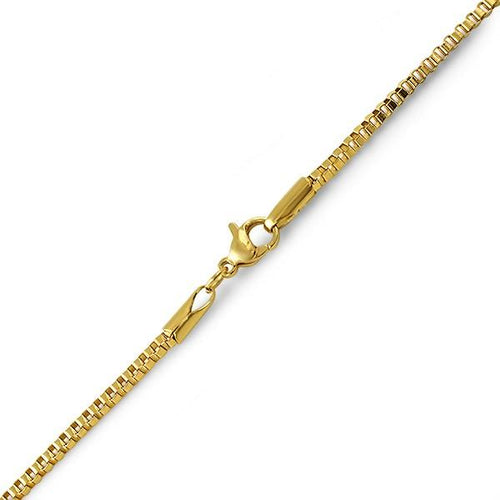 Box IP Gold Stainless Steel Bracelet 2MM