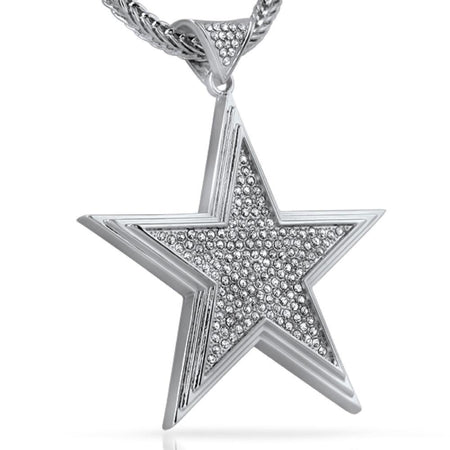 Wiz Khalifa Style Hip Hop Pendant Rhodium