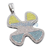 X Graffiti Hip Hop Initial Pendant Color Ice