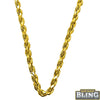 10K Yellow Gold Diamond Cut 4.5MM French Rope Chain