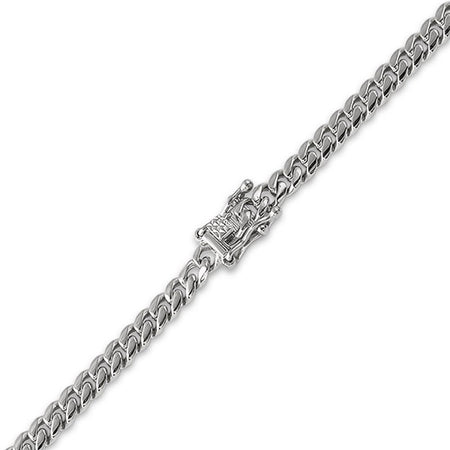 15MM CZ 1 Row Tennis Bracelet Steel Bling Bling