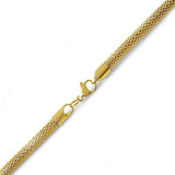 Popcorn IP Gold Stainless Steel Bracelet 4MM