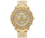 Golden 4.25ct Diamond Spiral Bezel Joe Rodeo Watch