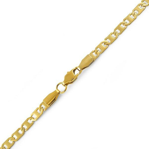 Marine IP Gold Stainless Steel Bracelet 4MM
