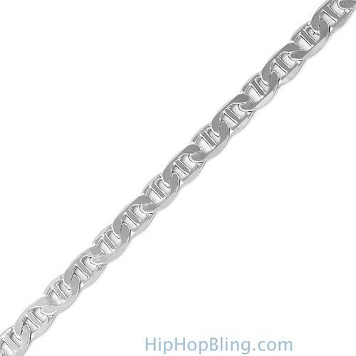 Marine 6MM Silver Plated Bracelet