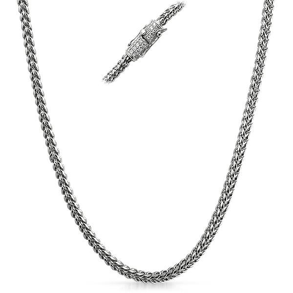 Real Diamond Stainless Steel Franco Hip Hop Chain 4MM