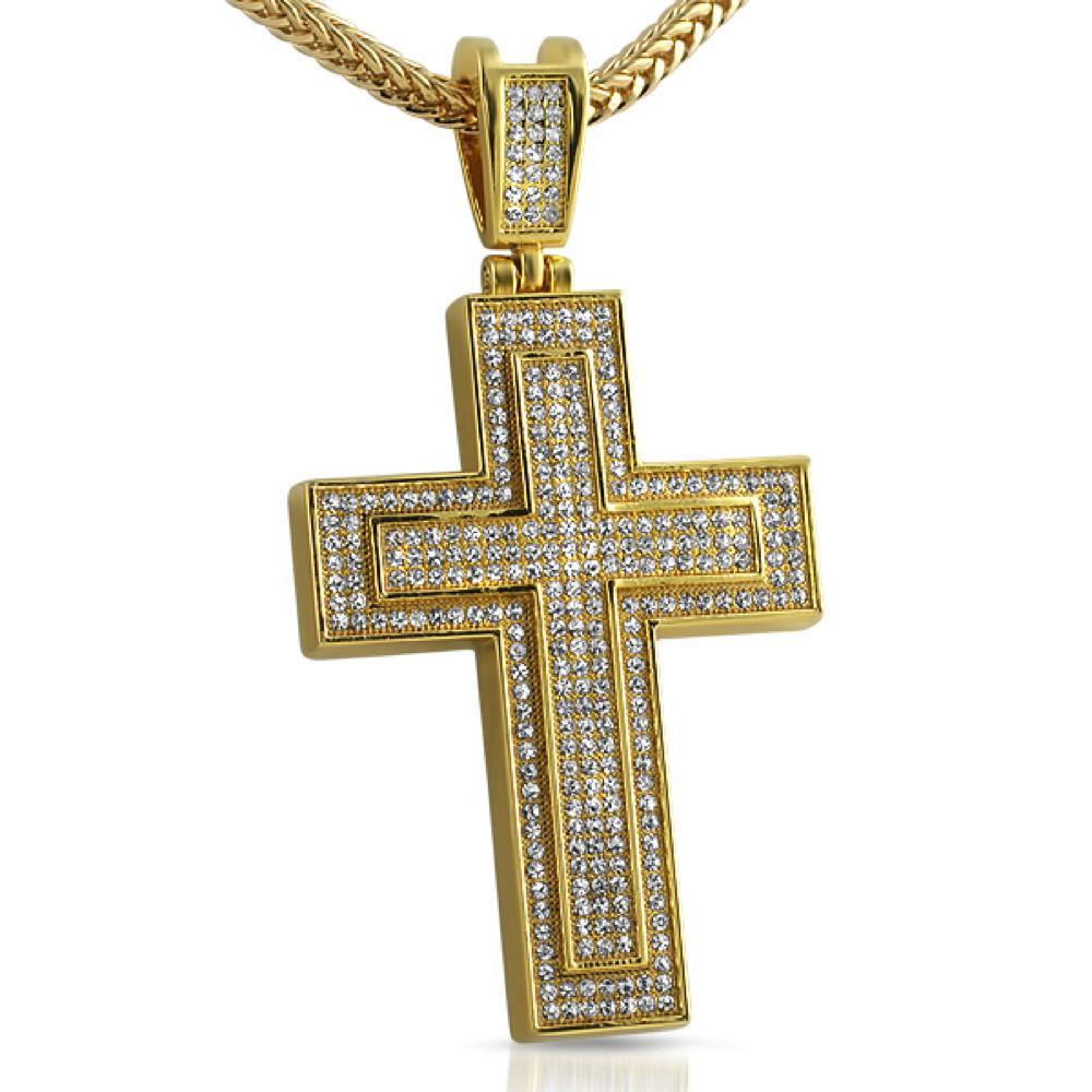 Double Box Gold Cross – BlingBlowout