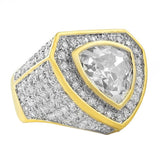 Trillion Custom Gold Bling Bling Ring