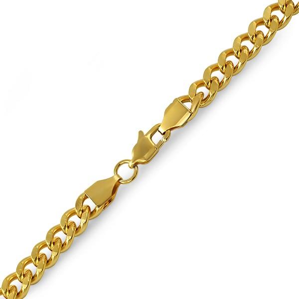 Cuban IP Gold Stainless Steel Bracelet 6MM