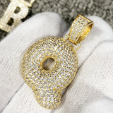 Bubble Initial Letters - .925 Sterling Silver - 18K Gold
