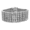 CZ 6 Row Bling Bling Bracelet Rhodium