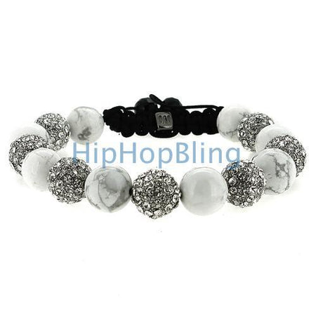 Buddha White Turquoise Stone Bead Fashion Bracelet