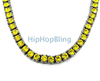 All Canary Bling on Black 1 Row Chain