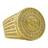 Canary Lemonade Gold Jumbo Cluster Hip Hop Ring