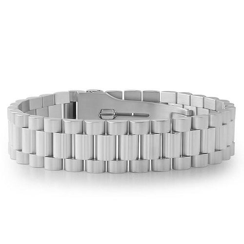 Stainless Steel Presidential Bracelet with Watch Buckle