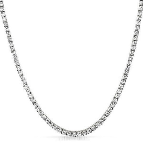 .925 Silver 2MM CZ Micro Tennis Chain Bling