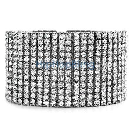 1.05 Carat 6 Row Diamond Bracelet .925 Silver
