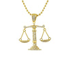 Balance Scale Gold Bling Bling Pendant