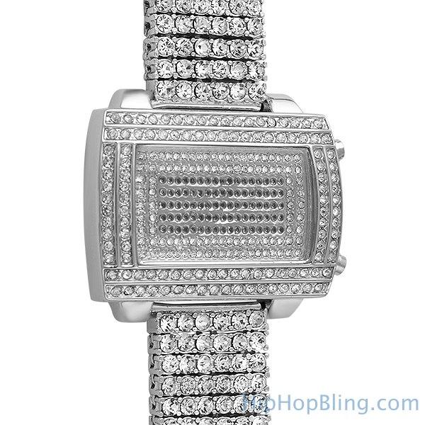 LED Digital Block Custom Bling Bling Watch