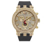 Joe Rodeo Broadway Watch 5.00ct Diamonds Gold Micron Rubber Band